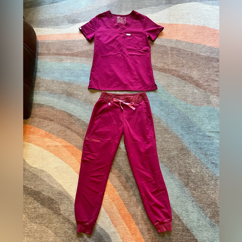 Figs Dark Magenta Scrubs